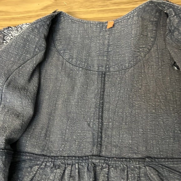 ANTHROPOLOGIE BLUE COTTON KIMONO ORIGAMI STYLE TOP XS - Picture 10 of 16